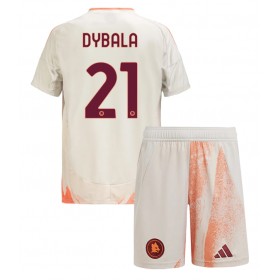 AS Roma Paulo Dybala #21 Borta Kläder Barn 2024-25 Kortärmad (+ Korta byxor)